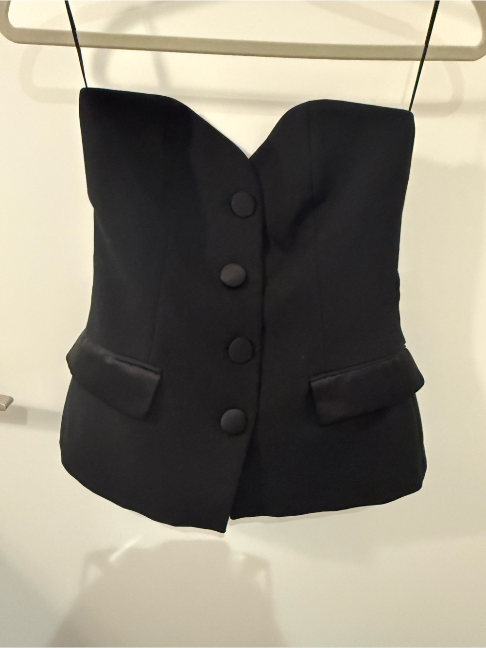 Zara Strapless Tuxedo Style Corset Top